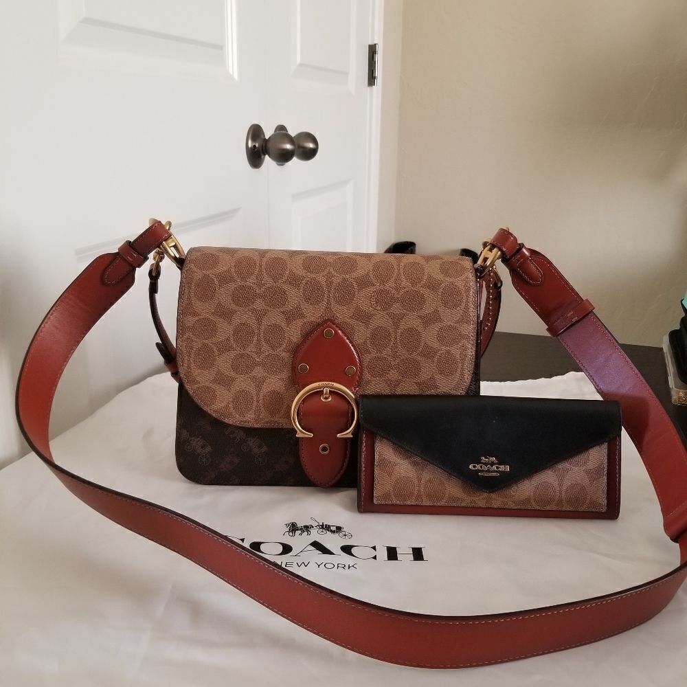 Coach Brown and Tan Crossbody Bag
